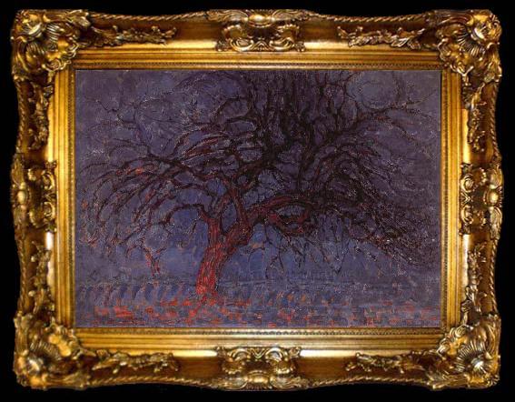 framed  Piet Mondrian Red tree, ta009-2